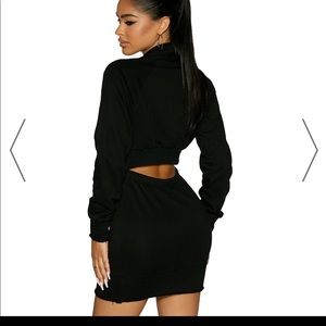 naked wardrobe mini low cut dress